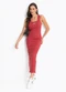 Colcci Jeans - Vestido Canelado Midi Cj Marrom - variação: Vermelho