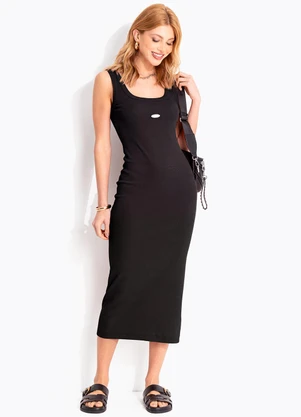 Colcci - Vestido Canelado Preto - COLCCI