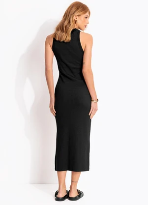 Colcci - Vestido Canelado Preto - COLCCI