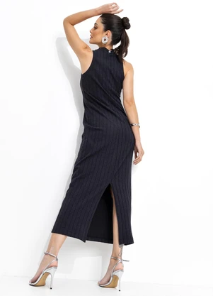 Colcci - Vestido Canelado Preto - COLCCI
