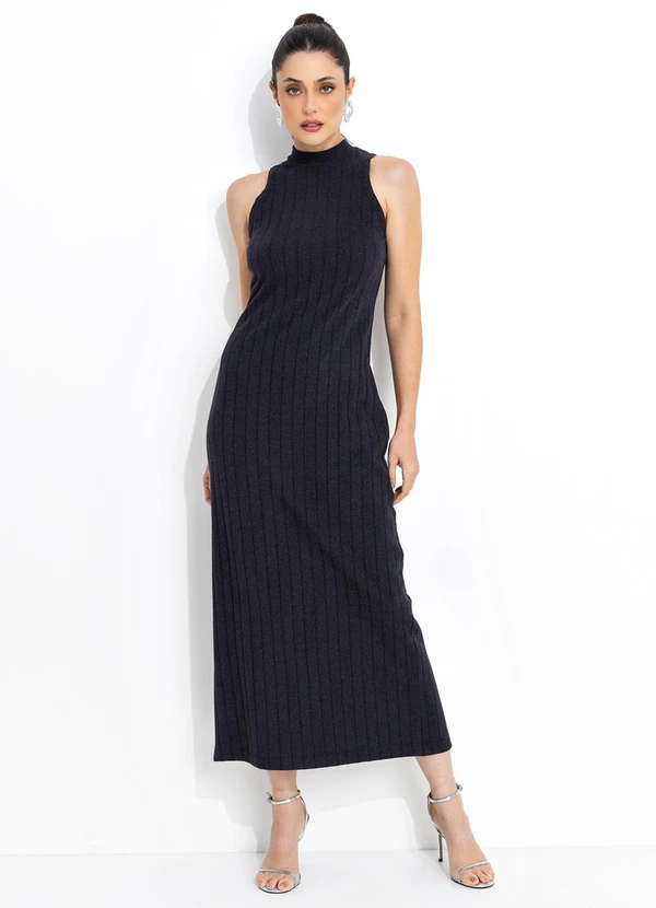 Colcci - Vestido Canelado Preto 3