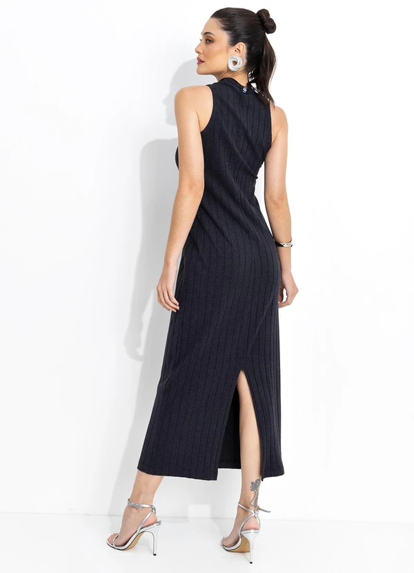 Colcci - Vestido Canelado Preto 8