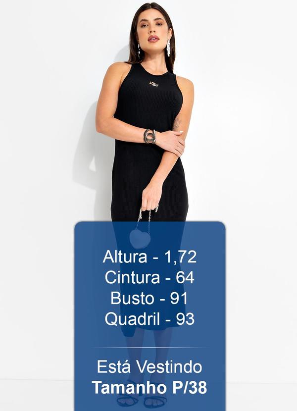 Colcci - Vestido Canelado Preto 5