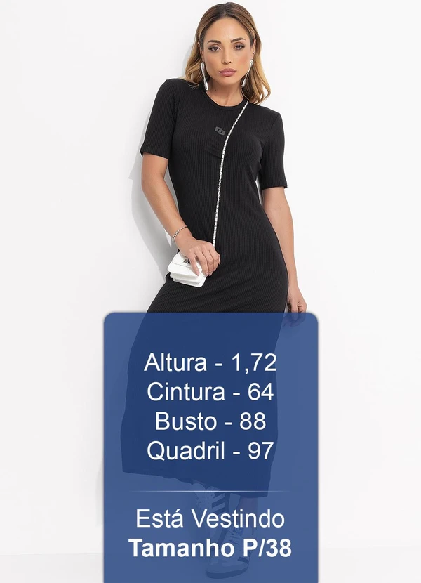 Colcci - Vestido Canelado Preto 5