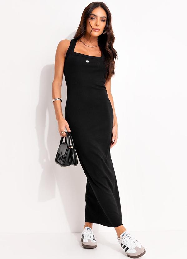 Colcci - Vestido Canelado Preto 3