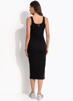 Colcci Jeans - Vestido Canelado Preto - COLCCI JEANS