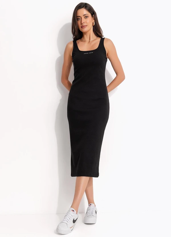 Colcci Jeans - Vestido Canelado Preto 3