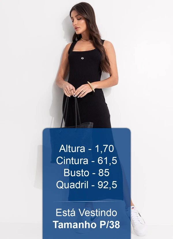 Colcci - Vestido Canelado Preto 5