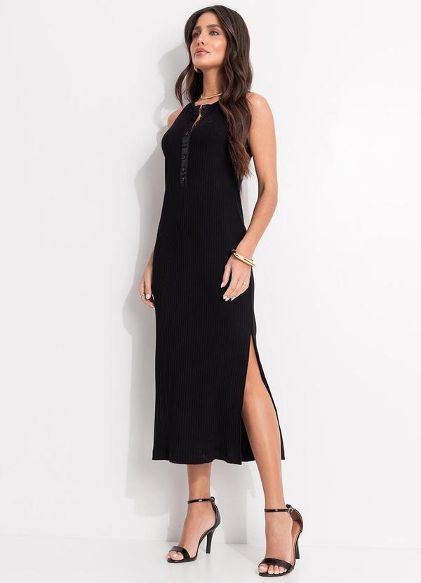 Colcci - Vestido Canelado Preto 5