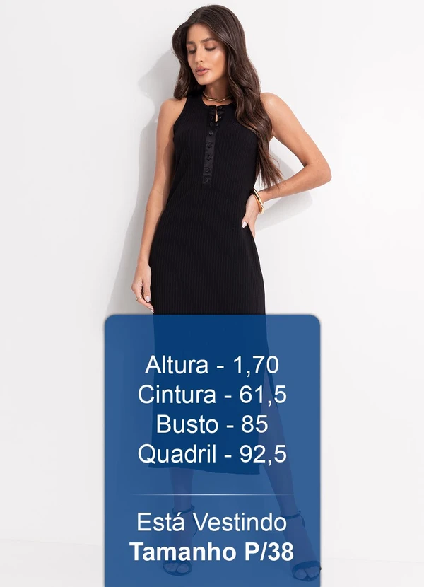 Colcci - Vestido Canelado Preto 6