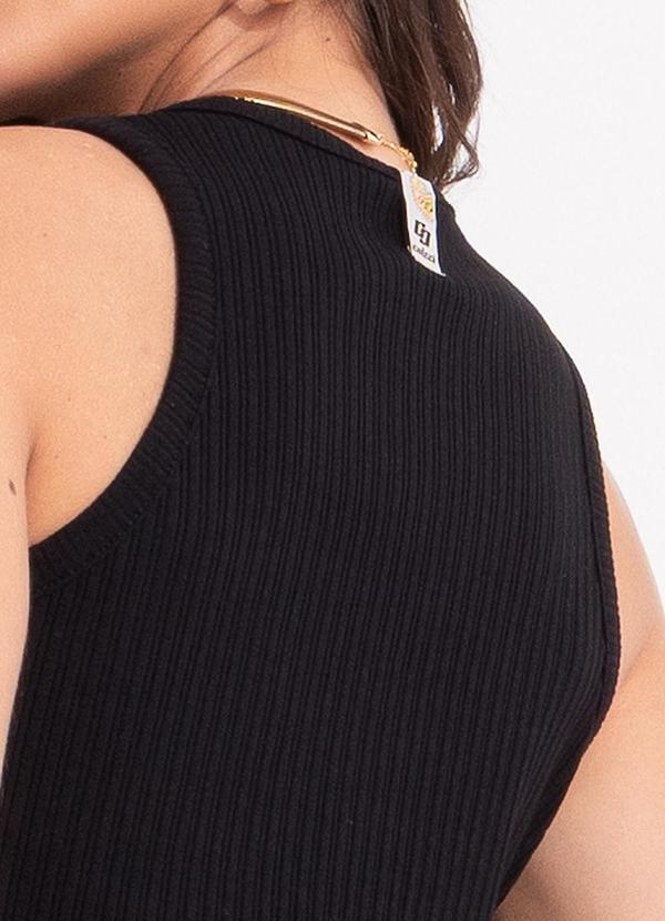 Colcci - Vestido Canelado Preto 8