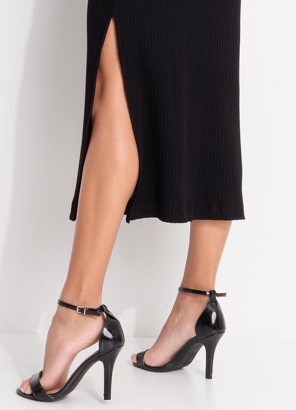 Colcci - Vestido Canelado Preto 9