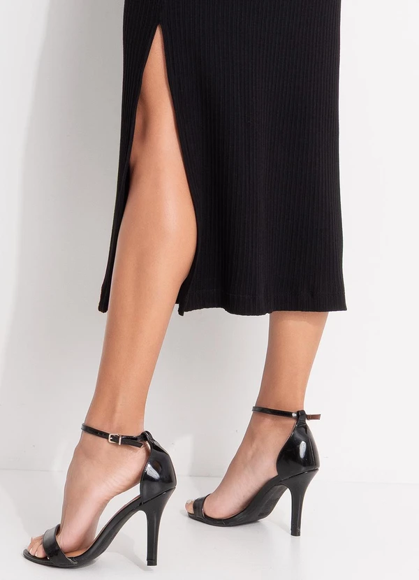 Colcci - Vestido Canelado Preto 9