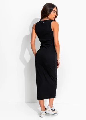 Colcci - Vestido Canelado Preto - COLCCI