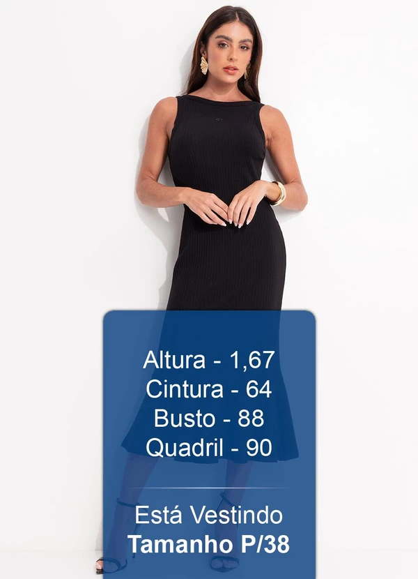 Colcci - Vestido Canelado Preto 6