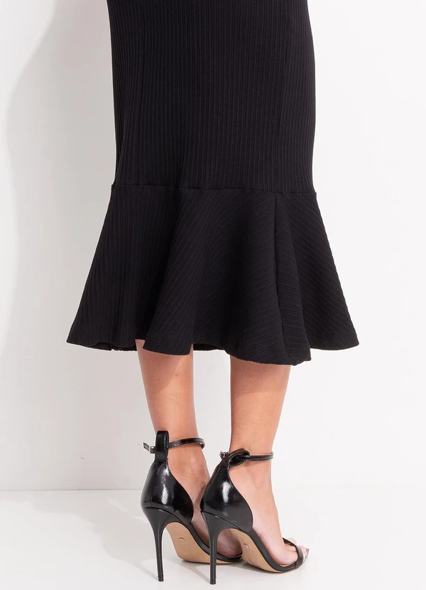 Colcci - Vestido Canelado Preto 10