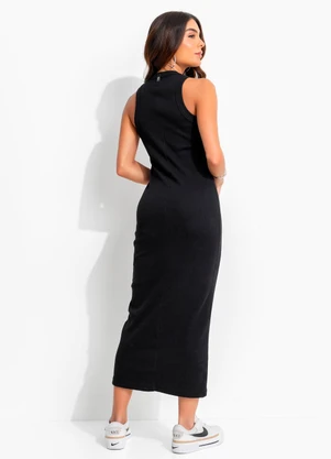 Colcci - Vestido Canelado Preto - COLCCI