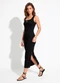 Colcci - Vestido Canelado Azul - variação: Preto