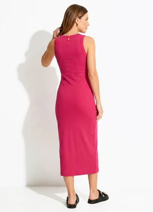 Colcci - Vestido Canelado Rosa - COLCCI