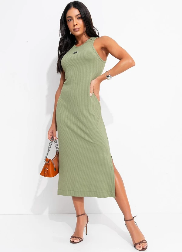 Colcci - Vestido Canelado Verde 3