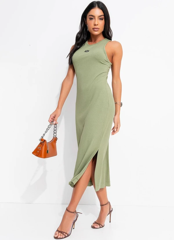 Colcci - Vestido Canelado Verde 5