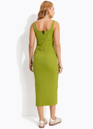 Colcci Jeans - Vestido Canelado Verde - COLCCI JEANS