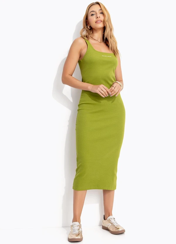 Colcci Jeans - Vestido Canelado Verde 5