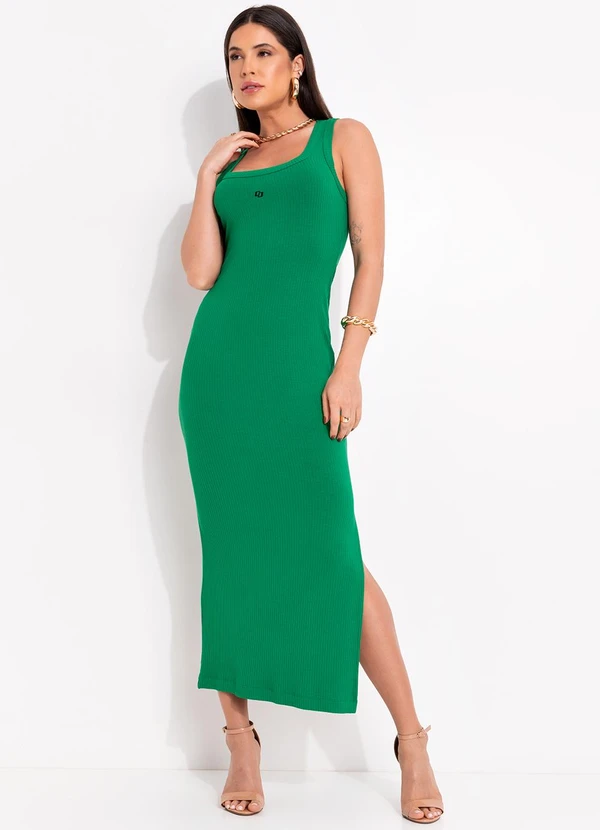 Colcci - Vestido Canelado Verde 3