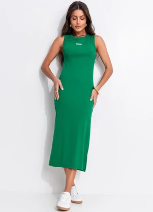 Colcci - Vestido Canelado Verde - COLCCI