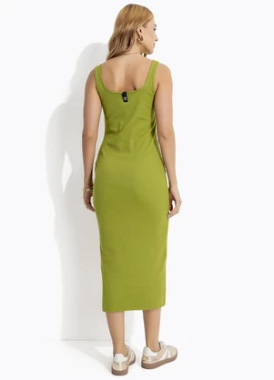 Colcci - Vestido Canelado Verde - COLCCI