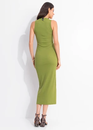 Colcci - Vestido Canelado Verde - COLCCI