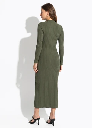 Colcci - Vestido Canelado Verde - COLCCI