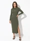 Colcci - Vestido Canelado Verde - variação: Verde