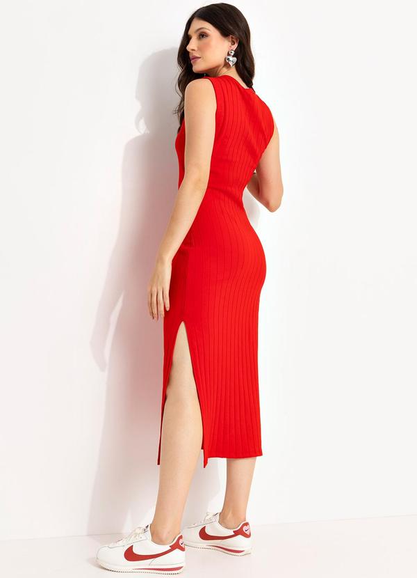 Colcci - Vestido Canelado Vermelho 2