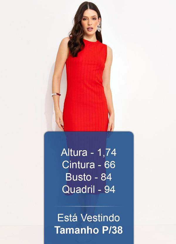 Colcci - Vestido Canelado Vermelho 5