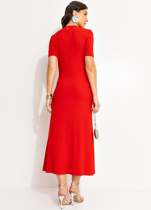 Colcci - Vestido Canelado Vermelho 2