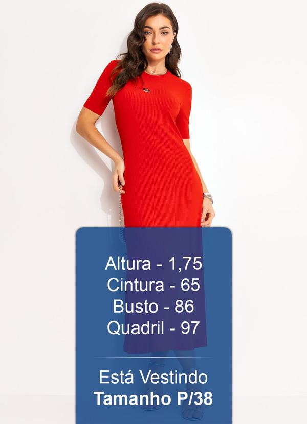 Colcci - Vestido Canelado Vermelho 5