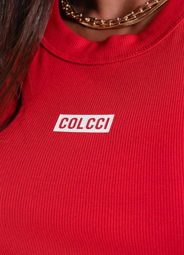 Colcci - Vestido Canelado Vermelho 4