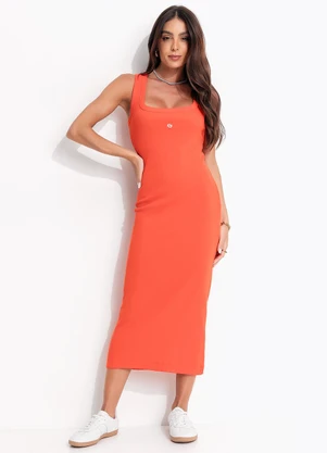 Colcci - Vestido Canelado Vermelho - COLCCI