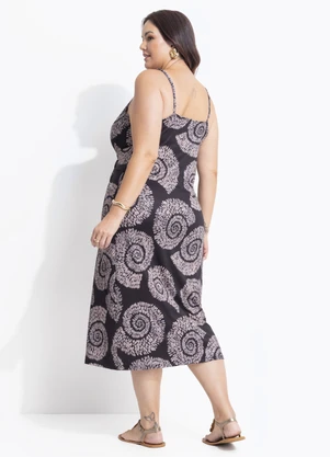 Quintess - Vestido Caracol Dourado em Malha Fria - QUINTESS