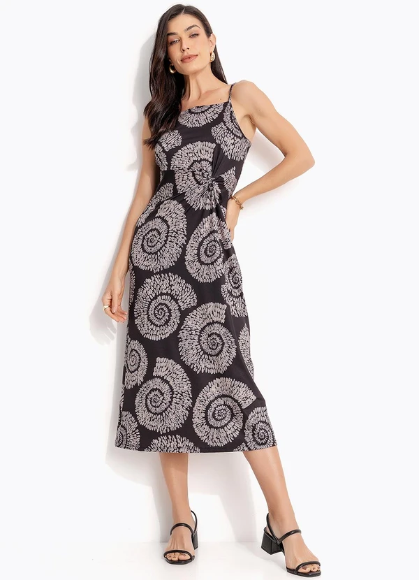 Quintess - Vestido Caracol Dourado em Malha Fria 3