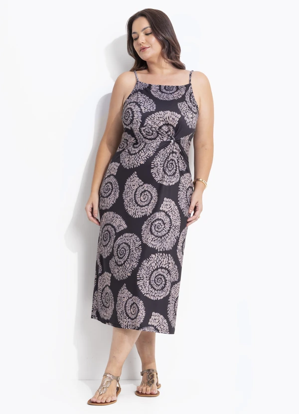 Quintess - Vestido Caracol Dourado em Malha Fria 8