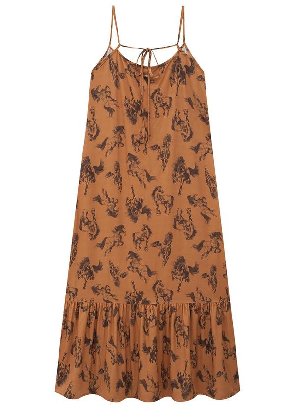 Enfim - Vestido Caramelo Country Midi Amplo 3