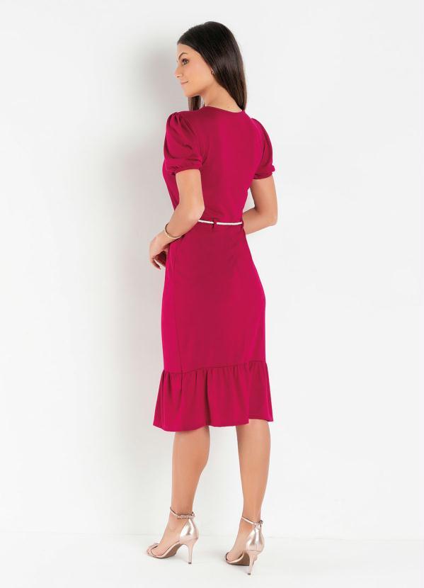 Rosalie - Vestido Cereja com Cinto 2