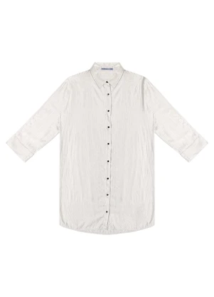 Endless - Vestido Chemise Feminino com Botões Bege - ENDLESS