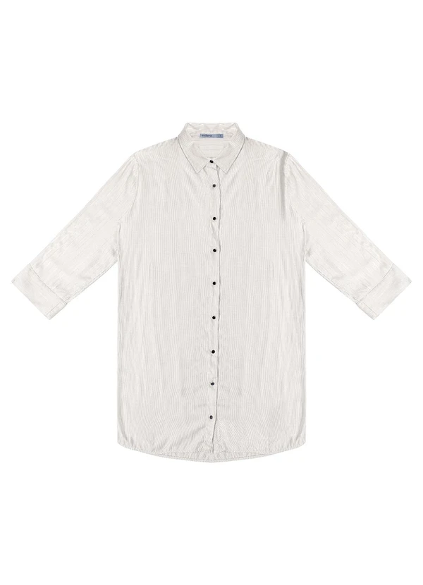 Endless - Vestido Chemise Feminino com Botões Bege