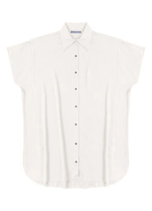 Endless - Vestido Chemise Feminino com Gola Bege - ENDLESS