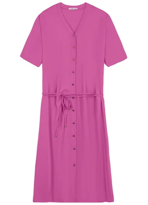 Secret Glam - Vestido Chemise Longo Plus Size Rosa - SECRET GLAM