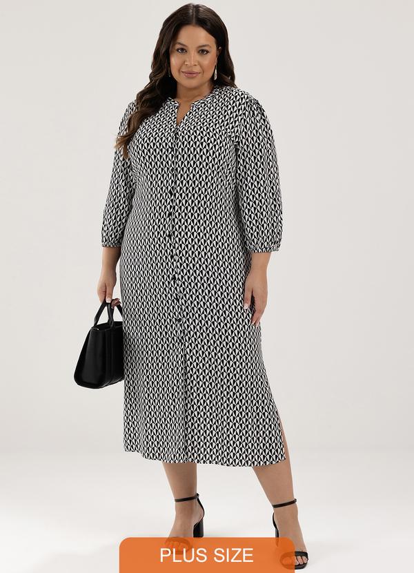 Principessa - Vestido Chemise Preto e Branco Natalia 5