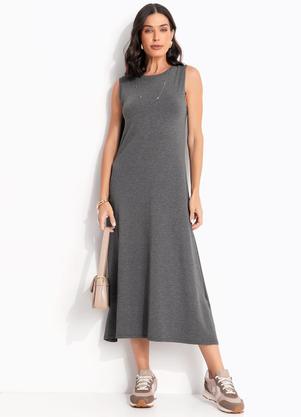Vestido (Chumbo) em Moletinho de Viscose